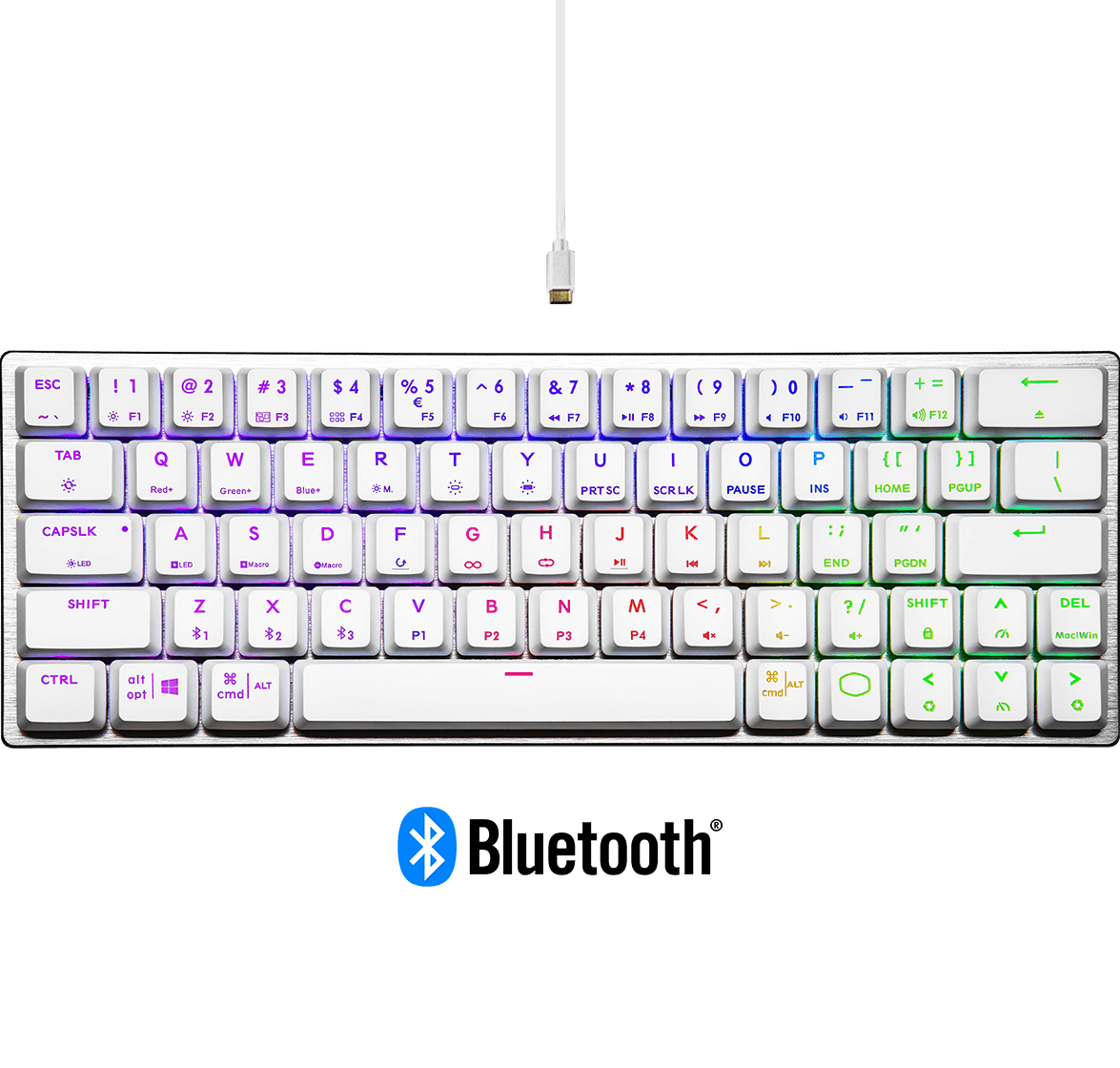 Cooler Master ゲーミングキーボード SK622 White 茶軸 Amazon.com: Cooler Master SK622 60% Wireless Bluetooth